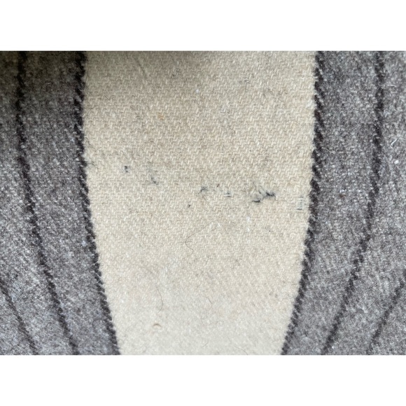 1970s Vintage Wool Stripe Chunky Knit collar Poncho Outerwear - Picture 7 of 8